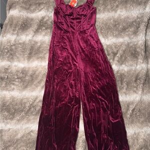 BNWT Cider Velvet Jumpsuit